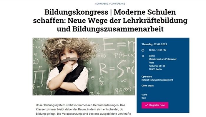 Bildungskongress – Moderne Schulen schaffen!